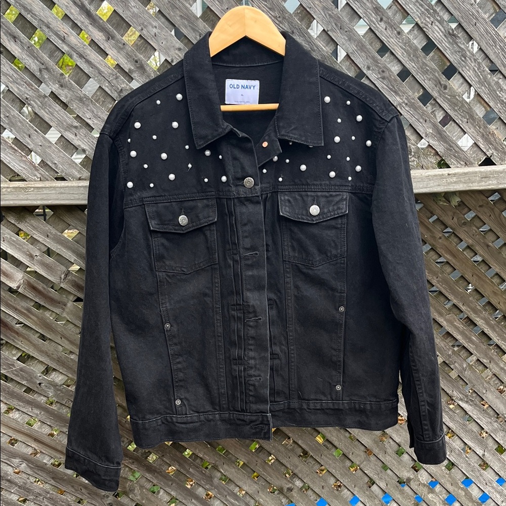 Old Navy “Bride” black jean jacket